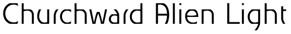 Churchward Alien Light Font