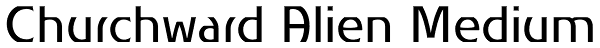 Churchward Alien Medium Font