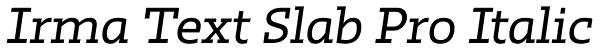 Irma Text Slab Pro Italic Font