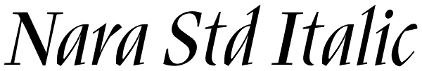 Nara Std Italic Font