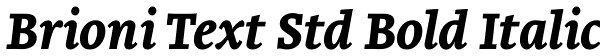 Brioni Text Std Bold Italic Font