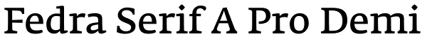 Fedra Serif A Pro Demi Font