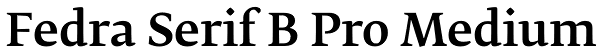 Fedra Serif B Pro Medium Font