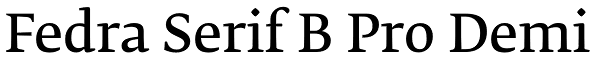 Fedra Serif B Pro Demi Font