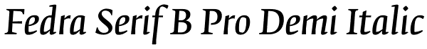 Fedra Serif B Pro Demi Italic Font