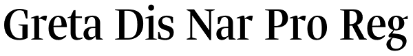 Greta Dis Nar Pro Reg Font