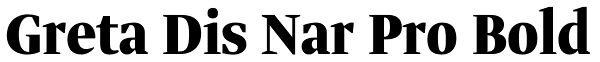 Greta Dis Nar Pro Bold Font