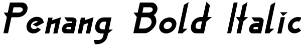 Penang Bold Italic Font