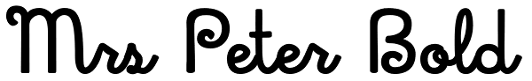 Mrs Peter Bold Font