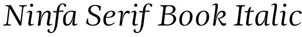 Ninfa Serif Book Italic Font