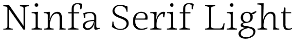 Ninfa Serif Light Font