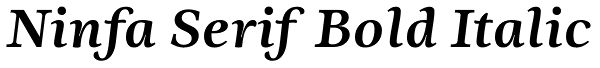 Ninfa Serif Bold Italic Font