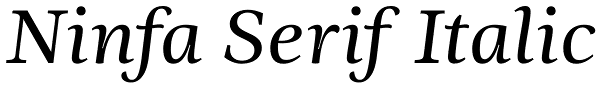Ninfa Serif Italic Font
