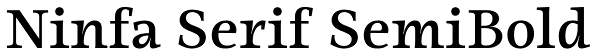 Ninfa Serif SemiBold Font