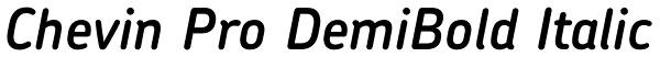 Chevin Pro DemiBold Italic Font