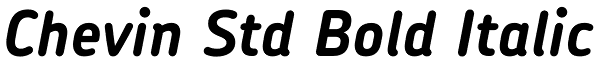 Chevin Std Bold Italic Font