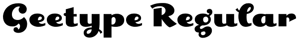 Geetype Regular Font