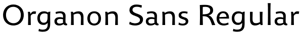 Organon Sans Regular Font