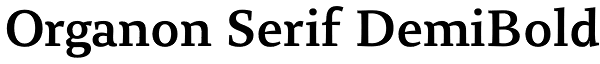 Organon Serif DemiBold Font