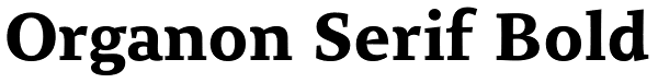 Organon Serif Bold Font