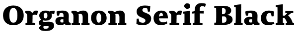 Organon Serif Black Font