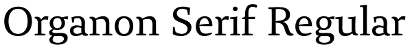 Organon Serif Regular Font