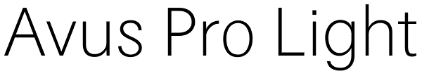 Avus Pro Light Font