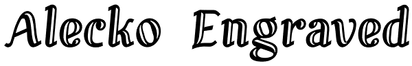 Alecko Engraved Font