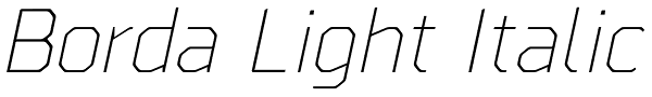 Borda Light Italic Font