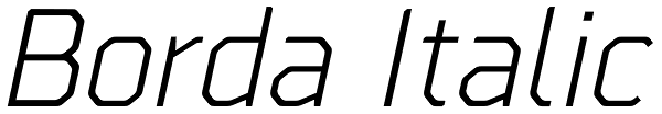 Borda Italic Font