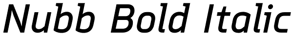 Nubb Bold Italic Font