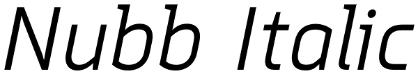 Nubb Italic Font