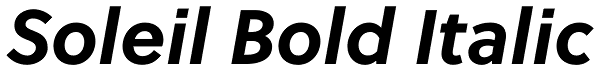 Soleil Bold Italic Font