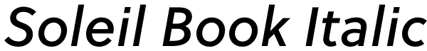 Soleil Book Italic Font