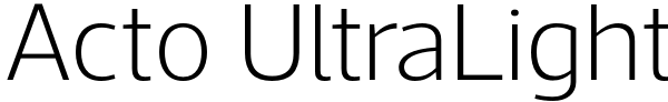 Acto UltraLight Font