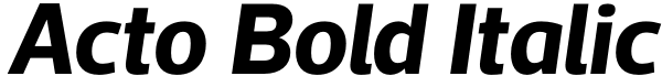 Acto Bold Italic Font