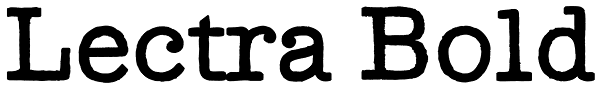 Lectra Bold Font