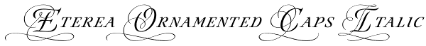 Eterea Ornamented Caps Italic Font