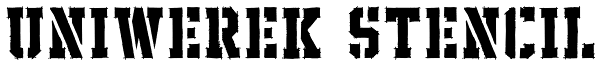 Uniwerek Stencil Font