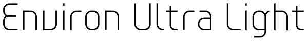 Environ Ultra Light Font