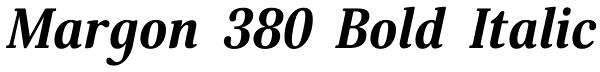 Margon 380 Bold Italic Font