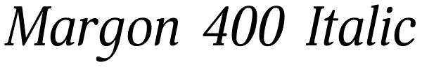 Margon 400 Italic Font