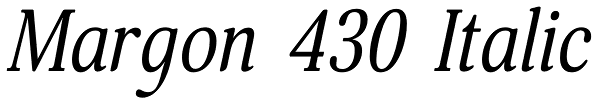 Margon 430 Italic Font