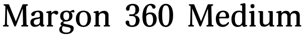 Margon 360 Medium Font