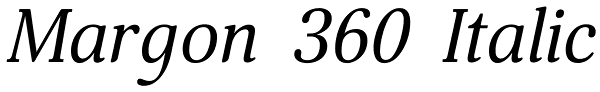 Margon 360 Italic Font