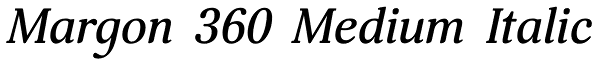 Margon 360 Medium Italic Font