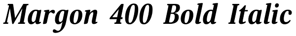 Margon 400 Bold Italic Font