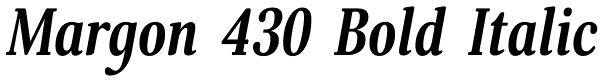 Margon 430 Bold Italic Font