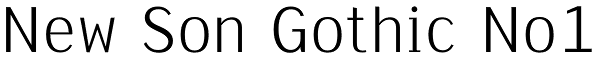 New Son Gothic No1 Font