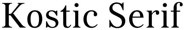 Kostic Serif Font